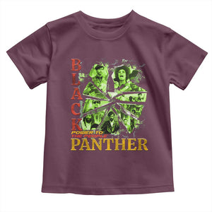 Vintage Black Panther Party Toddler T Shirt Newton Seale Shakur Black History Month Juneteenth TS10 Maroon Print Your Wear