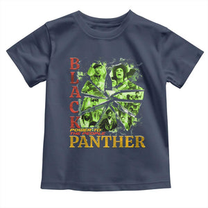 Vintage Black Panther Party Toddler T Shirt Newton Seale Shakur Black History Month Juneteenth TS10 Navy Print Your Wear