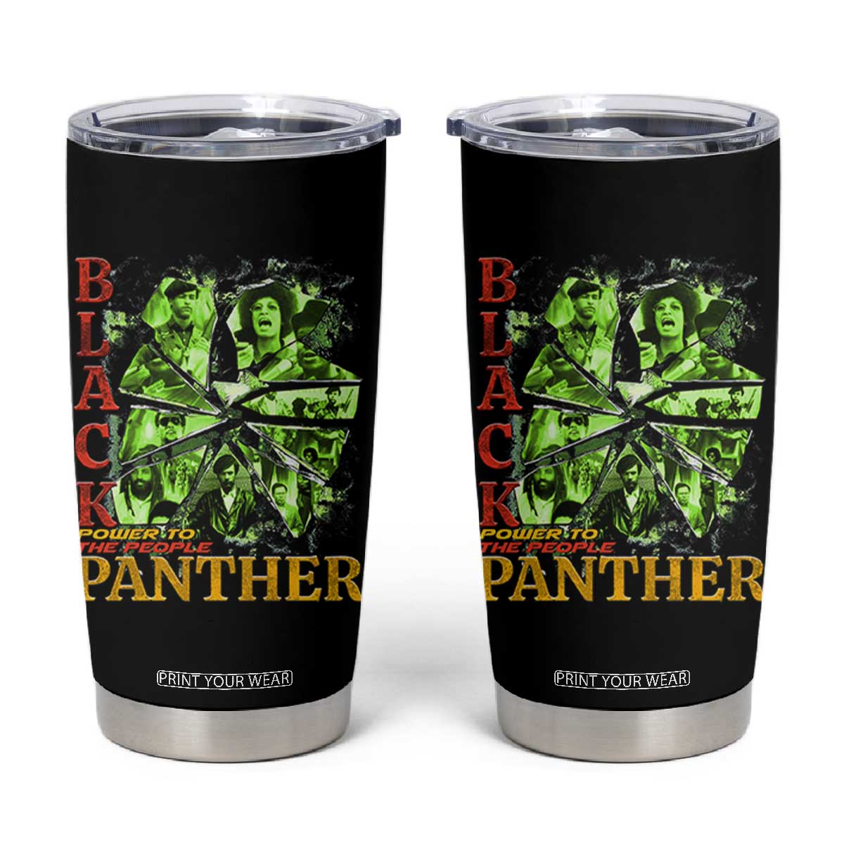 Vintage Black Panther Party Tumbler Cup Newton Seale Shakur Black History Month Juneteenth TS10 Black Print Your Wear