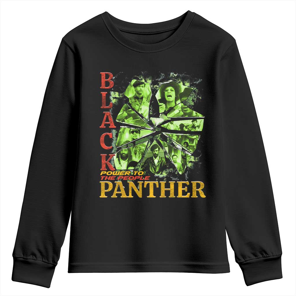 Vintage Black Panther Party Youth Sweatshirt Newton Seale Shakur Black History Month Juneteenth TS10 Black Print Your Wear