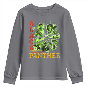 Vintage Black Panther Party Youth Sweatshirt Newton Seale Shakur Black History Month Juneteenth TS10 Charcoal Print Your Wear