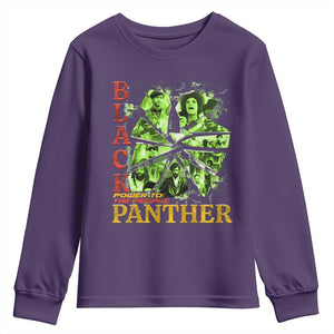 Vintage Black Panther Party Youth Sweatshirt Newton Seale Shakur Black History Month Juneteenth TS10 Purple Print Your Wear