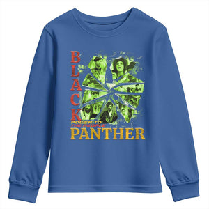 Vintage Black Panther Party Youth Sweatshirt Newton Seale Shakur Black History Month Juneteenth TS10 Royal Blue Print Your Wear