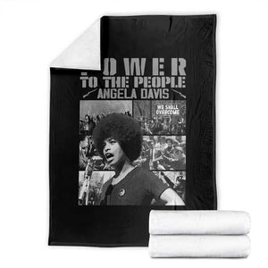 Power To The People Throw Blanket Black History Angela Davis Black Panther Party TS10 Black Print Your Wear