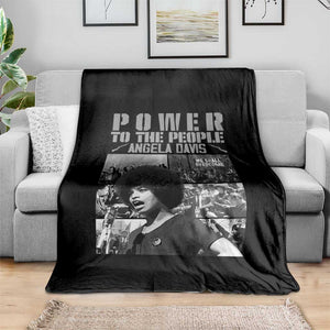 Power To The People Throw Blanket Black History Angela Davis Black Panther Party TS10 Print Your Wear