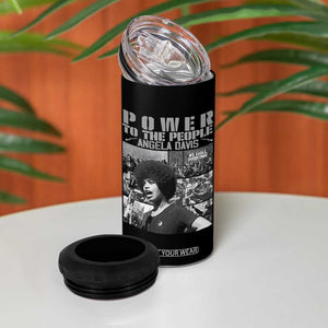 Power To The People 4 in 1 Can Cooler Tumbler Black History Angela Davis Black Panther Party TS10 Print Your Wear