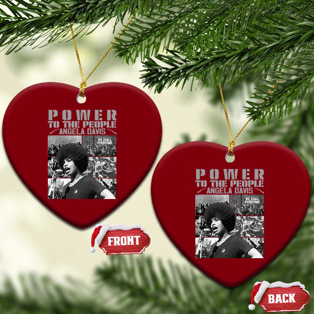 Power To The People Ceramic Ornament Black History Angela Davis Black Panther Party TS10 Print Your Wear