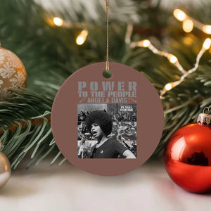 Power To The People Ceramic Ornament Black History Angela Davis Black Panther Party TS10 1pc Mocha Print Your Wear