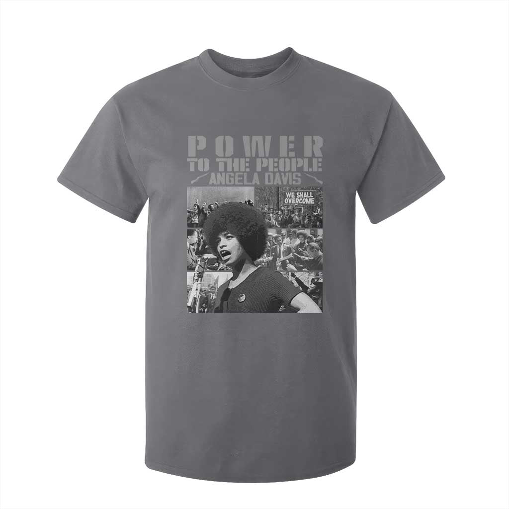 Power To The People T Shirt For Kid Black History Angela Davis Black Panther Party TS10 Charcoal Print Your Wear