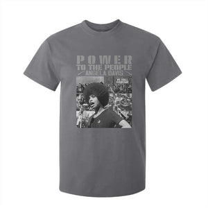 Power To The People T Shirt For Kid Black History Angela Davis Black Panther Party TS10 Charcoal Print Your Wear