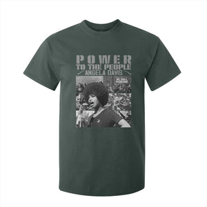 Power To The People T Shirt For Kid Black History Angela Davis Black Panther Party TS10 Dark Forest Green Print Your Wear