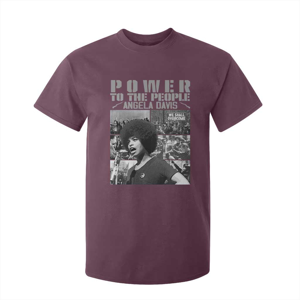 Power To The People T Shirt For Kid Black History Angela Davis Black Panther Party TS10 Maroon Print Your Wear