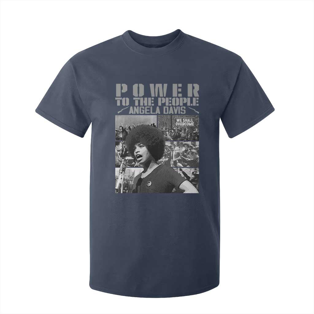 Power To The People T Shirt For Kid Black History Angela Davis Black Panther Party TS10 Navy Print Your Wear