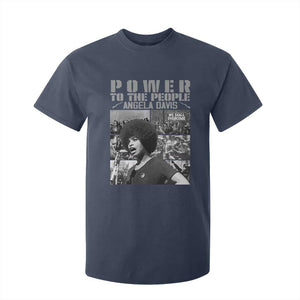 Power To The People T Shirt For Kid Black History Angela Davis Black Panther Party TS10 Navy Print Your Wear