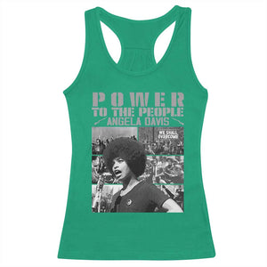 Power To The People Racerback Tank Top Black History Angela Davis Black Panther Party TS10 Irish Green Print Your Wear