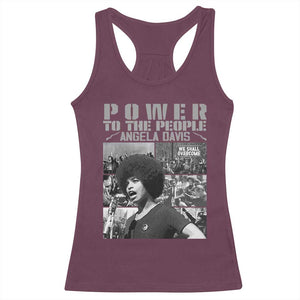 Power To The People Racerback Tank Top Black History Angela Davis Black Panther Party TS10 Maroon Print Your Wear