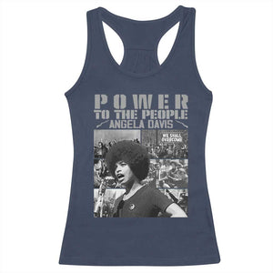 Power To The People Racerback Tank Top Black History Angela Davis Black Panther Party TS10 Navy Print Your Wear