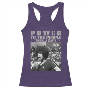Power To The People Racerback Tank Top Black History Angela Davis Black Panther Party TS10 Purple Print Your Wear