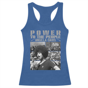 Power To The People Racerback Tank Top Black History Angela Davis Black Panther Party TS10 Royal Blue Print Your Wear