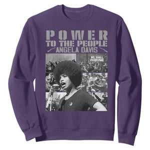 Power To The People Sweatshirt Black History Angela Davis Black Panther Party TS10 Purple Print Your Wear