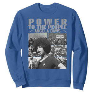 Power To The People Sweatshirt Black History Angela Davis Black Panther Party TS10 Royal Blue Print Your Wear
