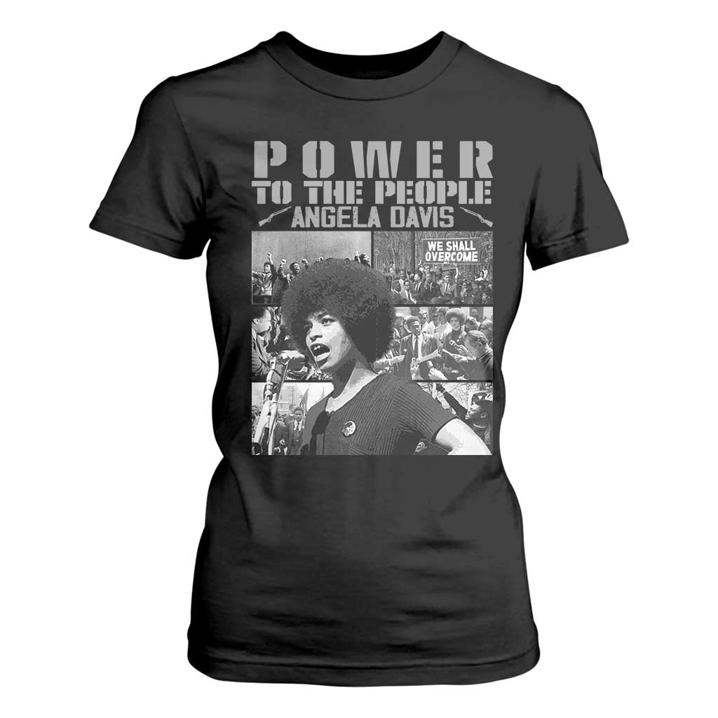 Power To The People T Shirt For Women Black History Angela Davis Black Panther Party TS10 Black Print Your Wear