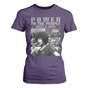Power To The People T Shirt For Women Black History Angela Davis Black Panther Party TS10 Purple Print Your Wear