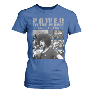 Power To The People T Shirt For Women Black History Angela Davis Black Panther Party TS10 Royal Blue Print Your Wear