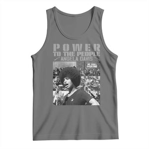 Power To The People Tank Top Black History Angela Davis Black Panther Party TS10 Black Heather Print Your Wear