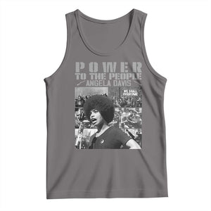 Power To The People Tank Top Black History Angela Davis Black Panther Party TS10 Deep Heather Print Your Wear