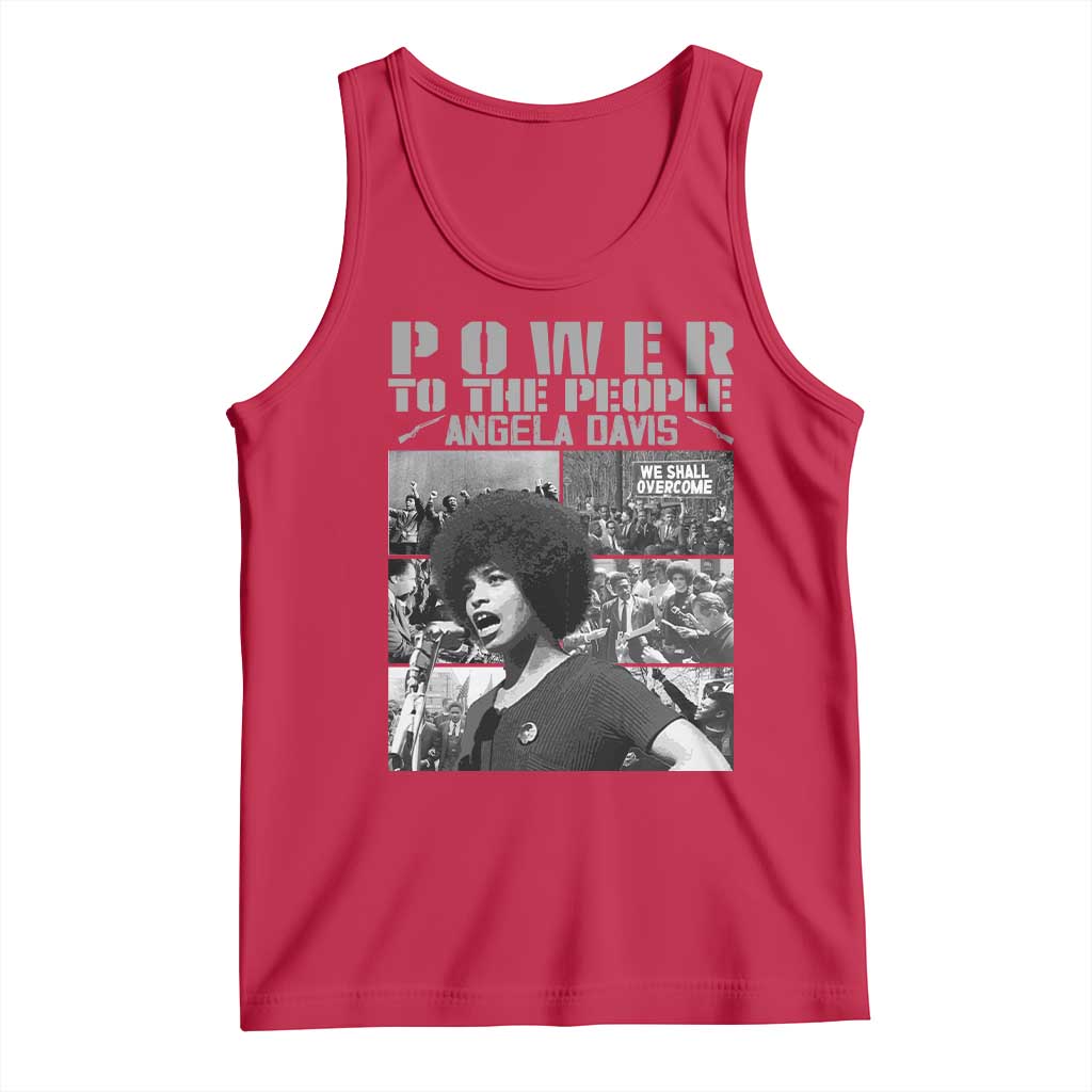 Power To The People Tank Top Black History Angela Davis Black Panther Party TS10 Red Print Your Wear