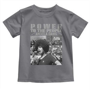 Power To The People Toddler T Shirt Black History Angela Davis Black Panther Party TS10 Charcoal Print Your Wear
