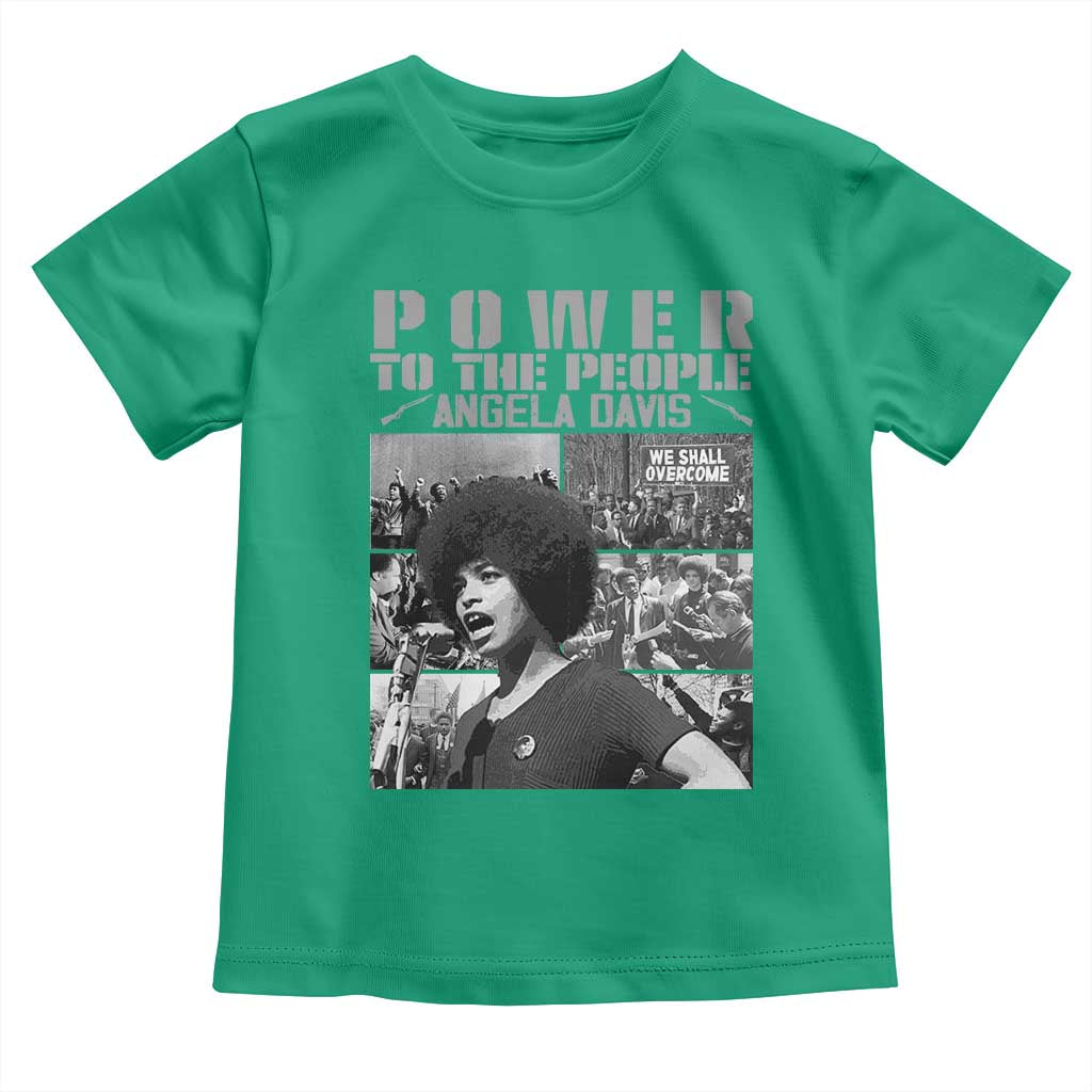 Power To The People Toddler T Shirt Black History Angela Davis Black Panther Party TS10 Irish Green Print Your Wear
