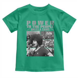 Power To The People Toddler T Shirt Black History Angela Davis Black Panther Party TS10 Irish Green Print Your Wear