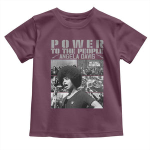 Power To The People Toddler T Shirt Black History Angela Davis Black Panther Party TS10 Maroon Print Your Wear