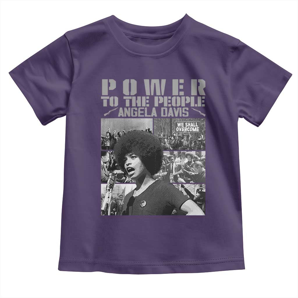 Power To The People Toddler T Shirt Black History Angela Davis Black Panther Party TS10 Purple Print Your Wear