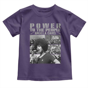 Power To The People Toddler T Shirt Black History Angela Davis Black Panther Party TS10 Purple Print Your Wear