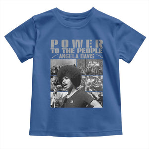 Power To The People Toddler T Shirt Black History Angela Davis Black Panther Party TS10 Royal Blue Print Your Wear
