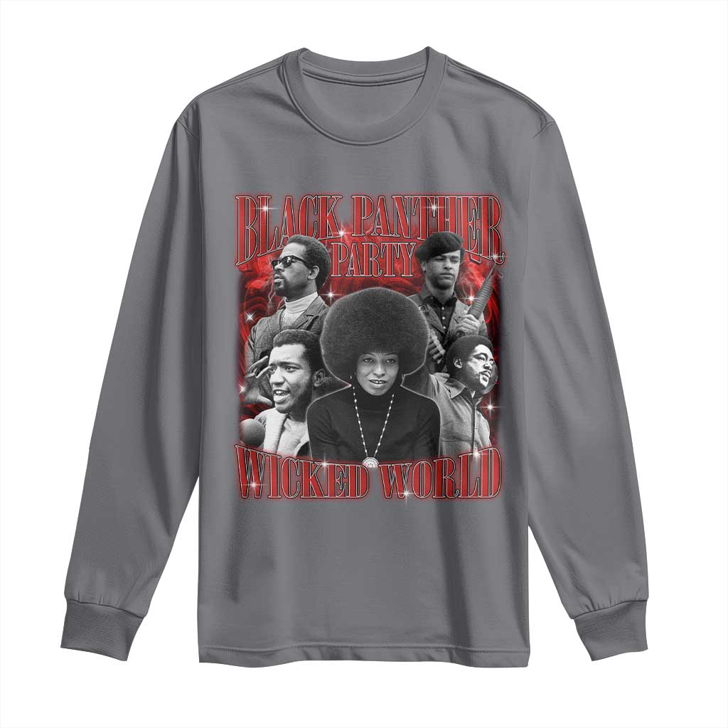 Black Panther Party Long Sleeve Shirt Black History Month TS10 Charcoal Print Your Wear