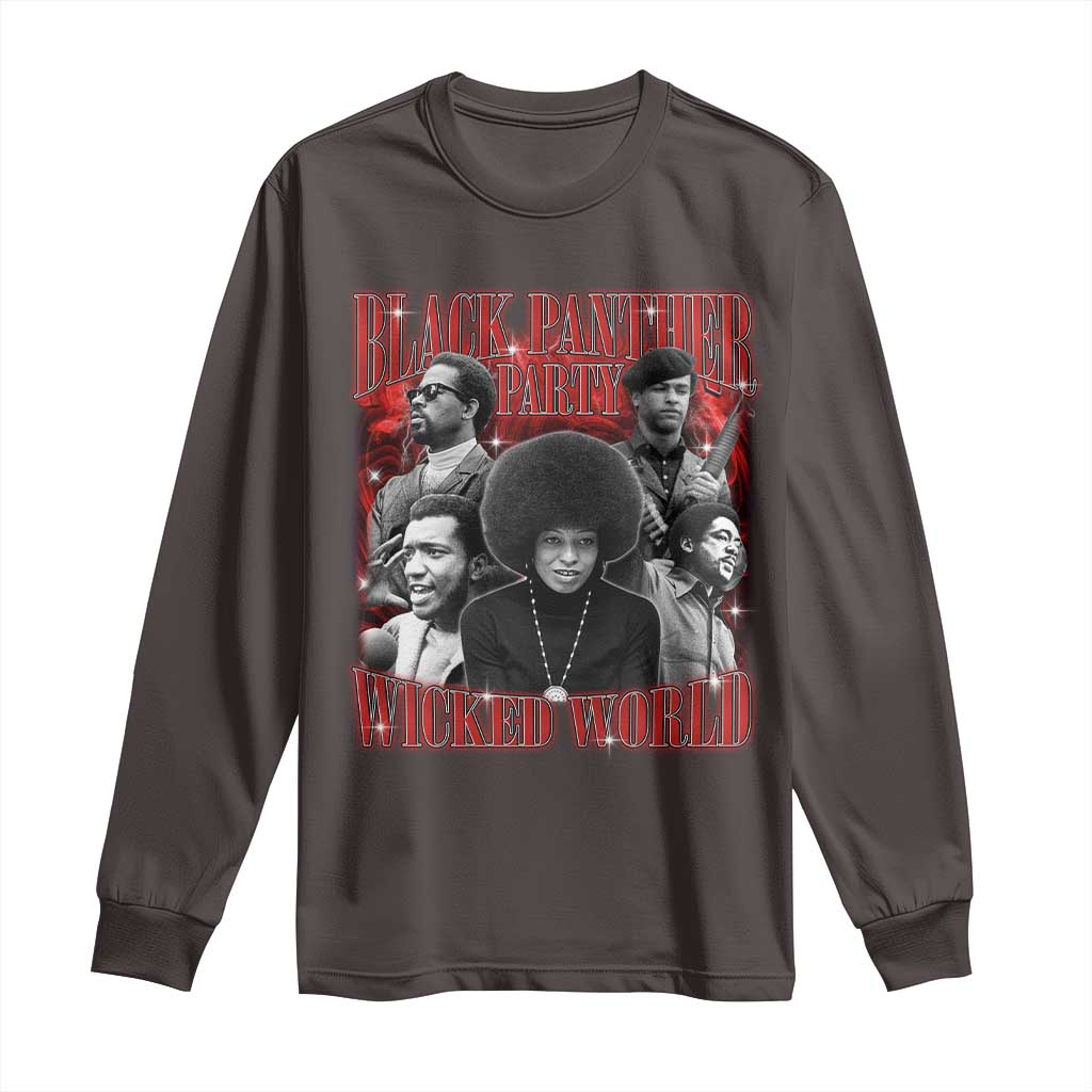 Black Panther Party Long Sleeve Shirt Black History Month TS10 Dark Chocolate Print Your Wear