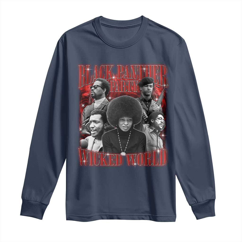 Black Panther Party Long Sleeve Shirt Black History Month TS10 Navy Print Your Wear