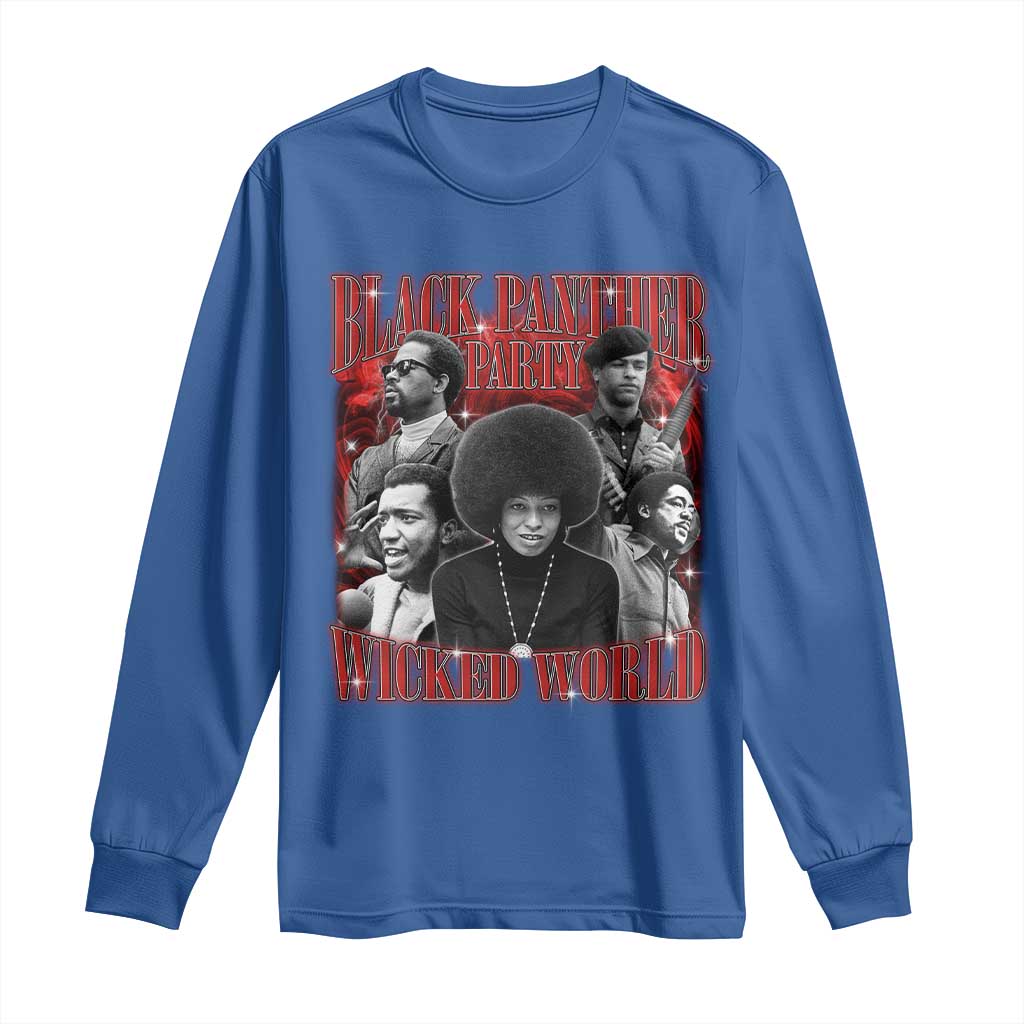 Black Panther Party Long Sleeve Shirt Black History Month TS10 Royal Blue Print Your Wear