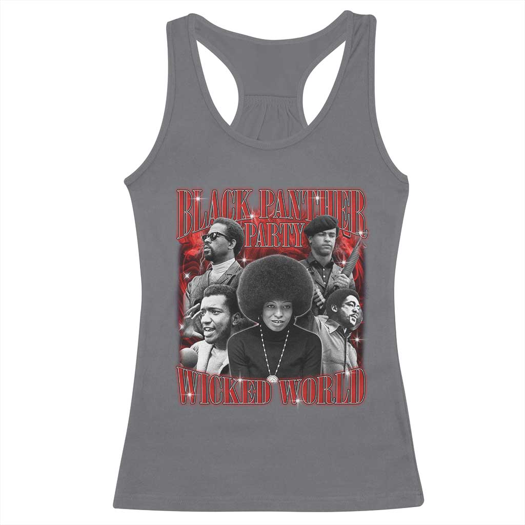 Black Panther Party Racerback Tank Top Black History Month TS10 Charcoal Print Your Wear