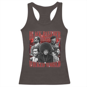 Black Panther Party Racerback Tank Top Black History Month TS10 Dark Chocolate Print Your Wear