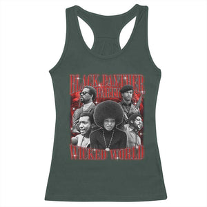 Black Panther Party Racerback Tank Top Black History Month TS10 Dark Forest Green Print Your Wear