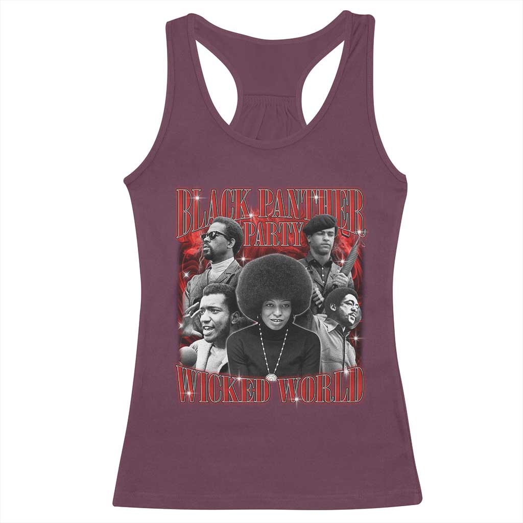 Black Panther Party Racerback Tank Top Black History Month TS10 Maroon Print Your Wear