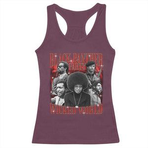 Black Panther Party Racerback Tank Top Black History Month TS10 Maroon Print Your Wear