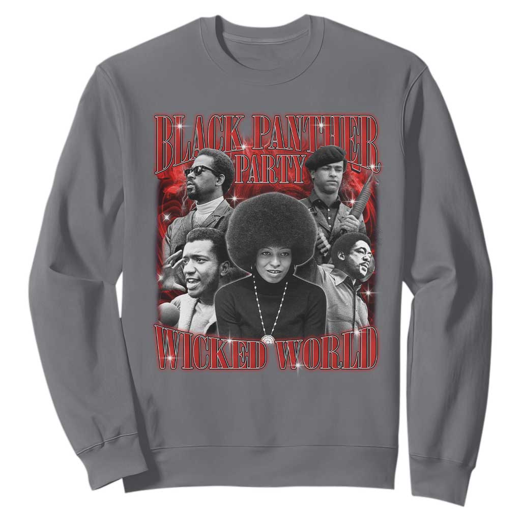 Black Panther Party Sweatshirt Black History Month TS10 Charcoal Print Your Wear