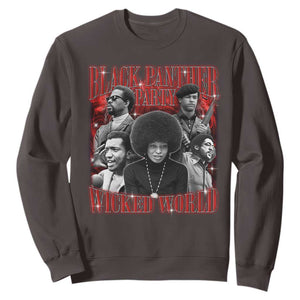 Black Panther Party Sweatshirt Black History Month TS10 Dark Chocolate Print Your Wear