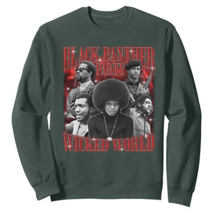 Black Panther Party Sweatshirt Black History Month TS10 Dark Forest Green Print Your Wear